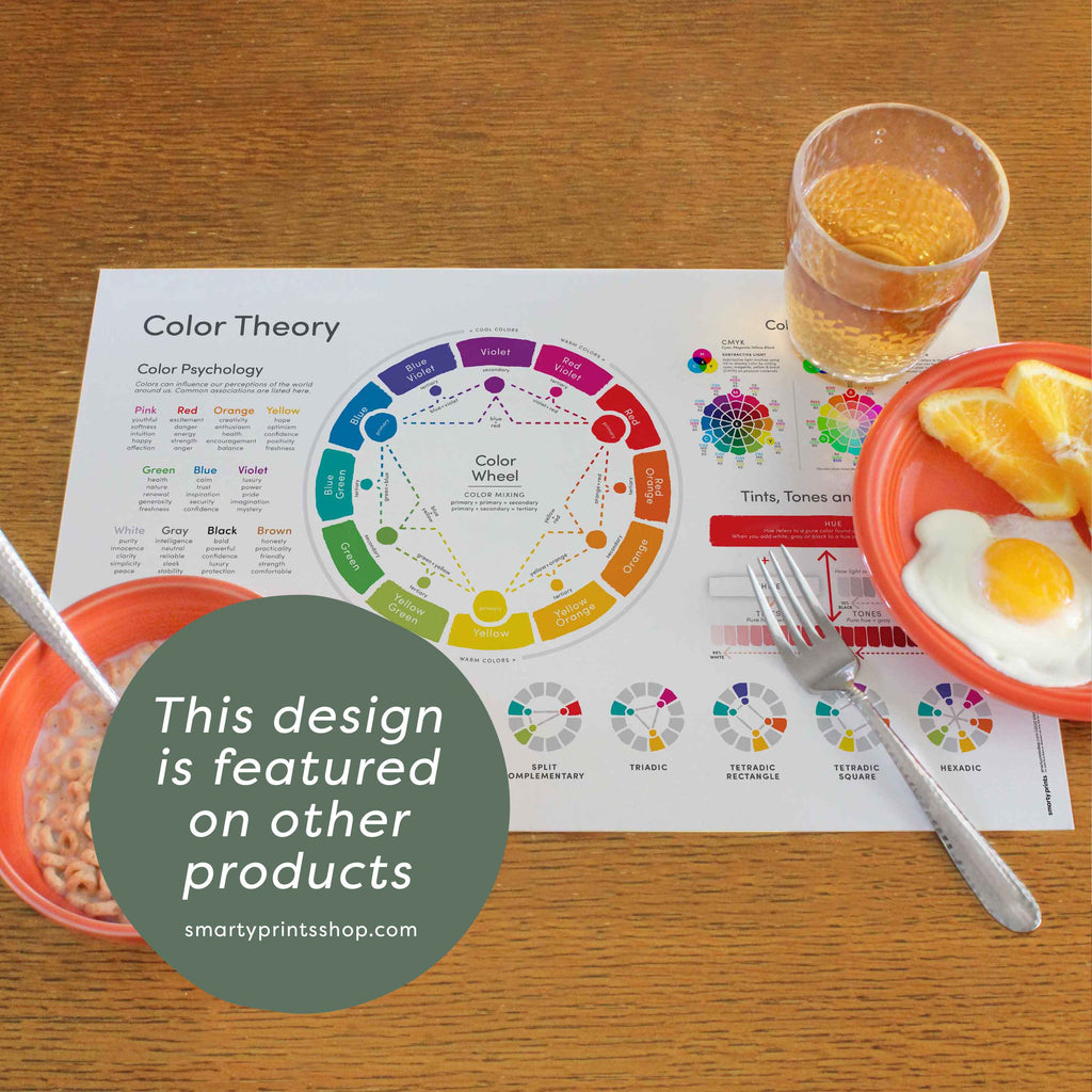 Color Theory Printable Reference Chart, Artist Color Wheel, Color Harm ...